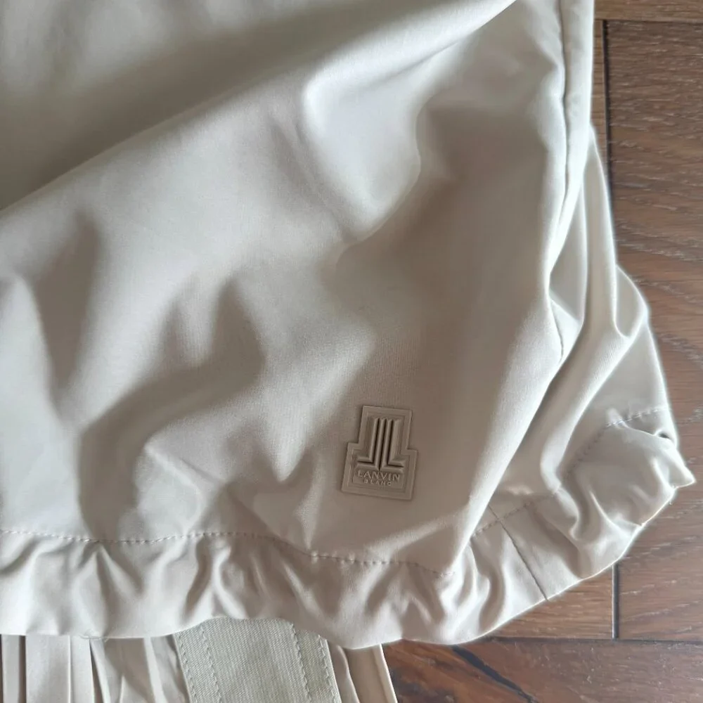 Lanvin Blanc Golf Sleeveless Dress - Size M - Pleated & Adjustable Waist - Picture 3 of 7